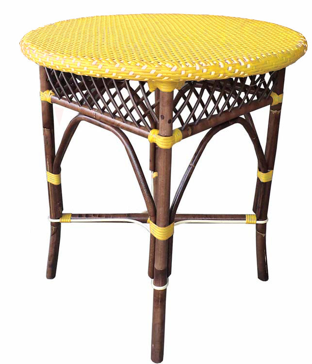 Table de bar en verre Minturn, Jaune