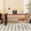 70,87 "brun + noir + bois massif rectangulaire transparent + fer + bureaux en acrylique