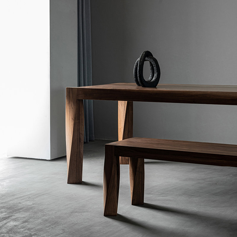 Modern simple rectangular solid wood table, 29.5"H x 70.8"L x 31.4"W