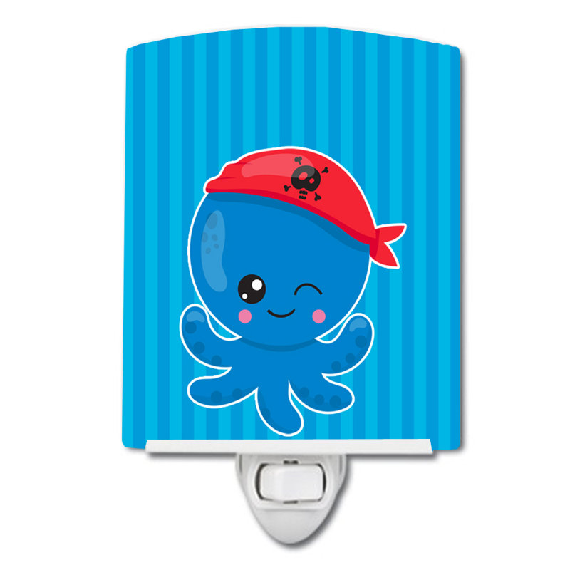 Nautical Pirate Octopus Ceramic Night Light