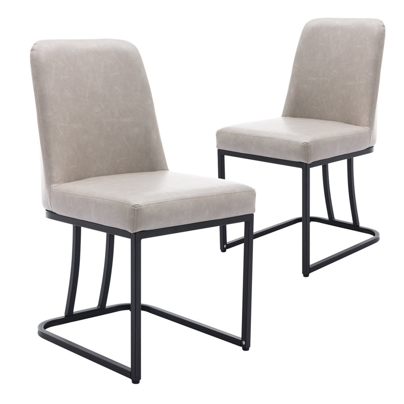 Chaise d'appoint Alchamel, Gris clair, Noir