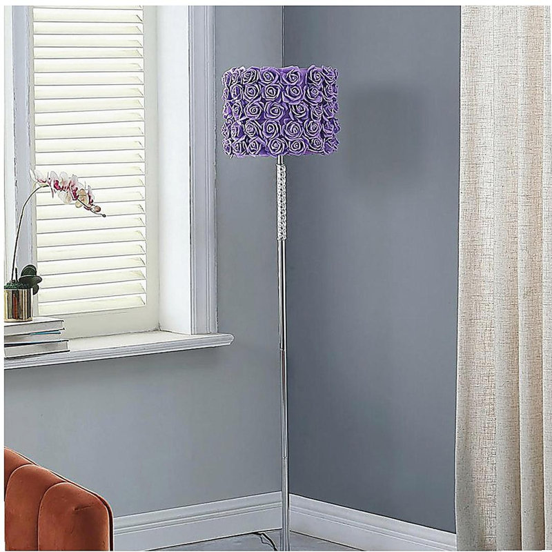 Lampe sur pied 63 po Lola Blossom, Mauve