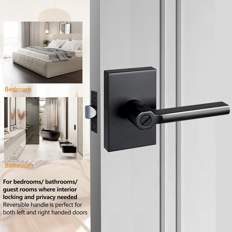 Levier de porte, Noir mat