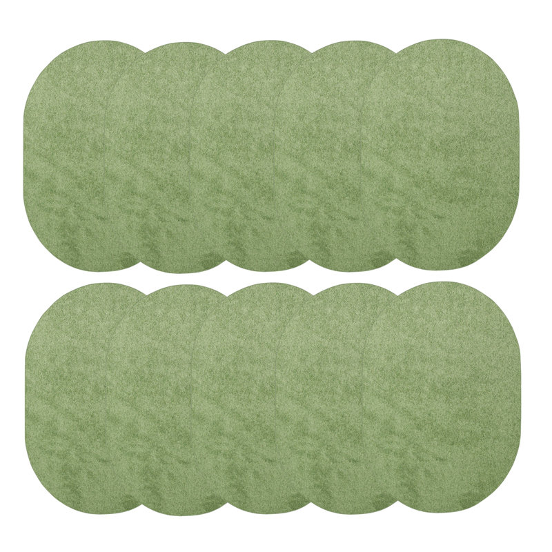 Ensemble de tapis intérieur / extérieur en polyester touffeté à la machine Arinna, Ovale 2 pi x 3 pi