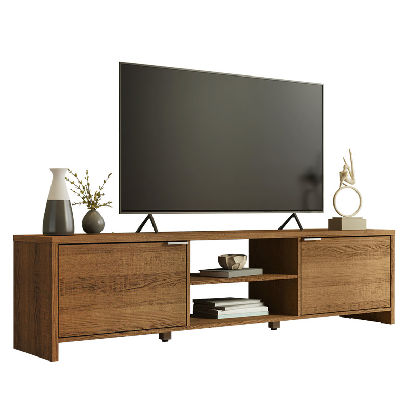 TV Stand Large Media Console with Cable Management for 65, 75 Inch Media Storage Gaming Living Room Entertainment Center Modern Wooden Television Cabinet
