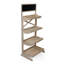 Rangement en bois à 4 niveaux avec tableau noir
