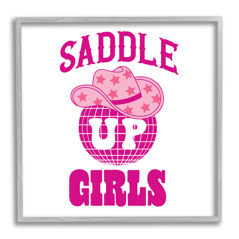«Saddle Up Girls» par Emily Dumas, Estampe numérique Farmhouse, H 24 po x l 24 po x P 1,5 po