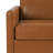 Modern Upholstered Light Brown Square Swivel Armchair with Matel Base-1911173913