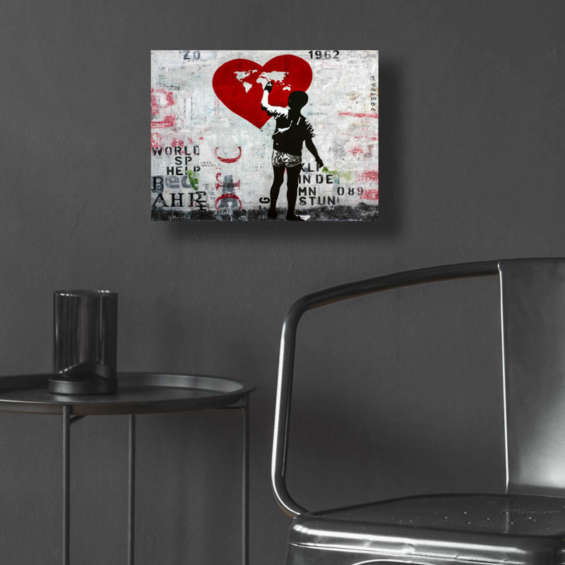 «SEUL UN MONDE» par DB Waterman, H 12 po x l 16 po x P 0,13 po