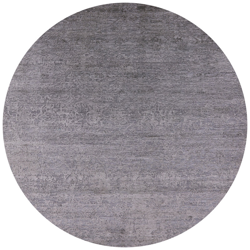Tapis gris Shakia, Rond 7 pi