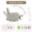 Fauteuil inclinable électrique pivotant rembourré Mikkel-530035305