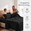 Ensemble de draps en coton 3 pièces pour lit simple, draps respirants et rafraîchissants, literie douce inspirée des hôtels, draps noirs de luxe avec bonnet profond de 40 cm, infroissables et faciles d'entretien.-135803604-135803611