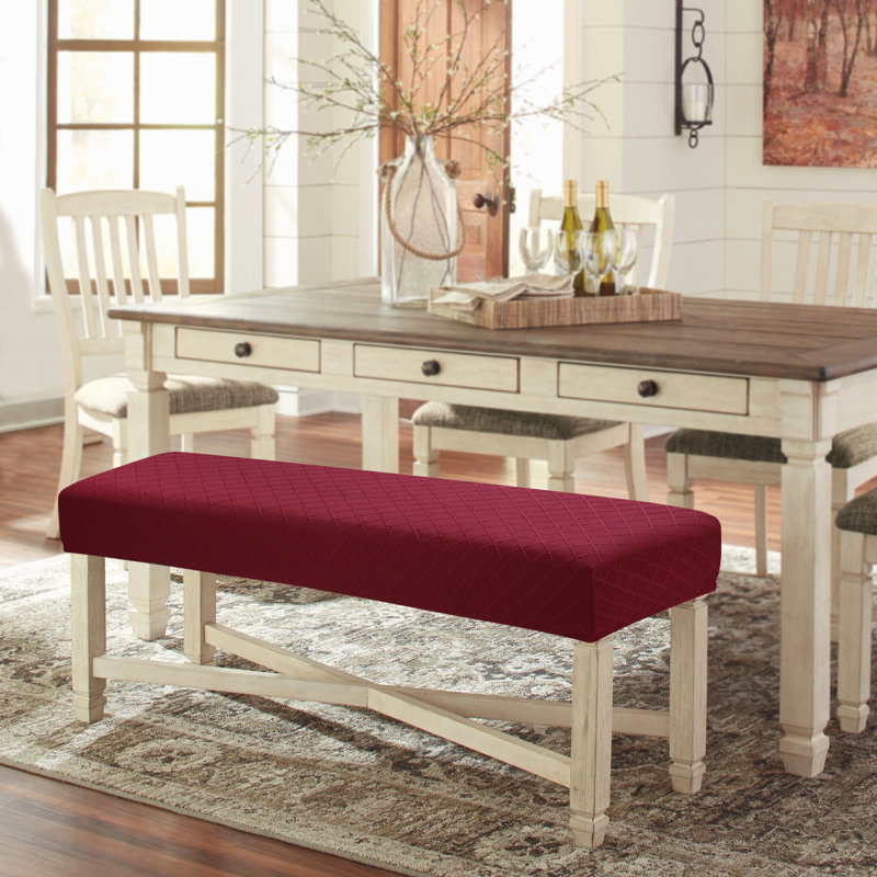 Housse pour repose-pieds, Mélange de polyester bourgogne