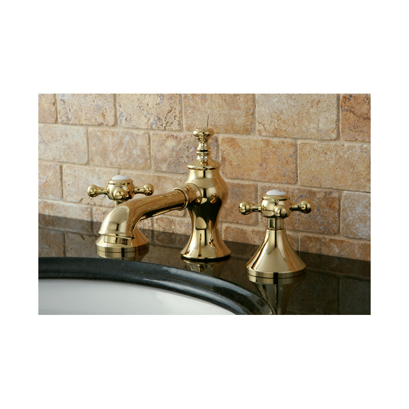 Robinet de salle de bain espacé Kingston, Laiton poli
