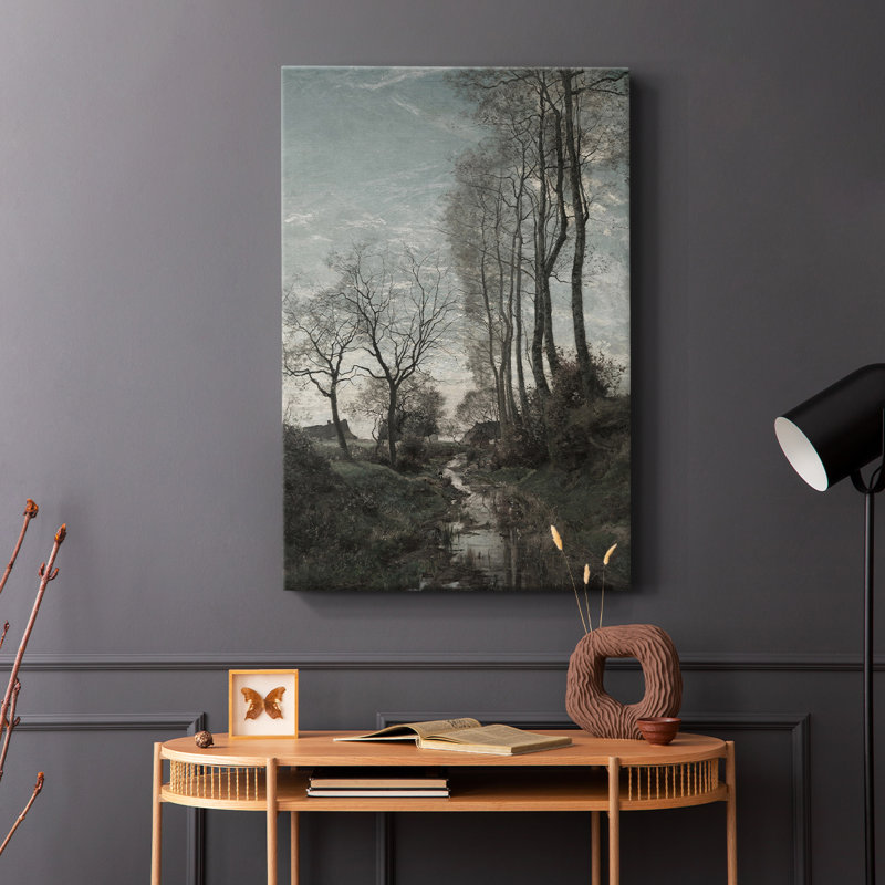 Paysage rétro CXLVII - galerie Cavas, H 12 po x l 8 po