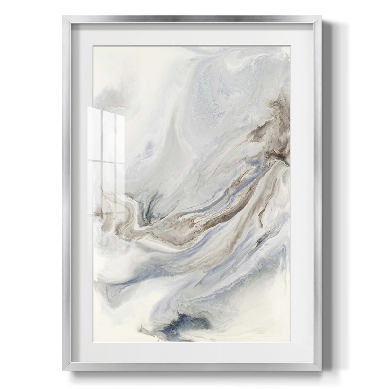 Vivvian - Toile tendue avec châssis, H 25,5 po x l 17,5 po, Argent argent