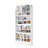 Albertson 43.3"H Wood Storage Bookshelf, White