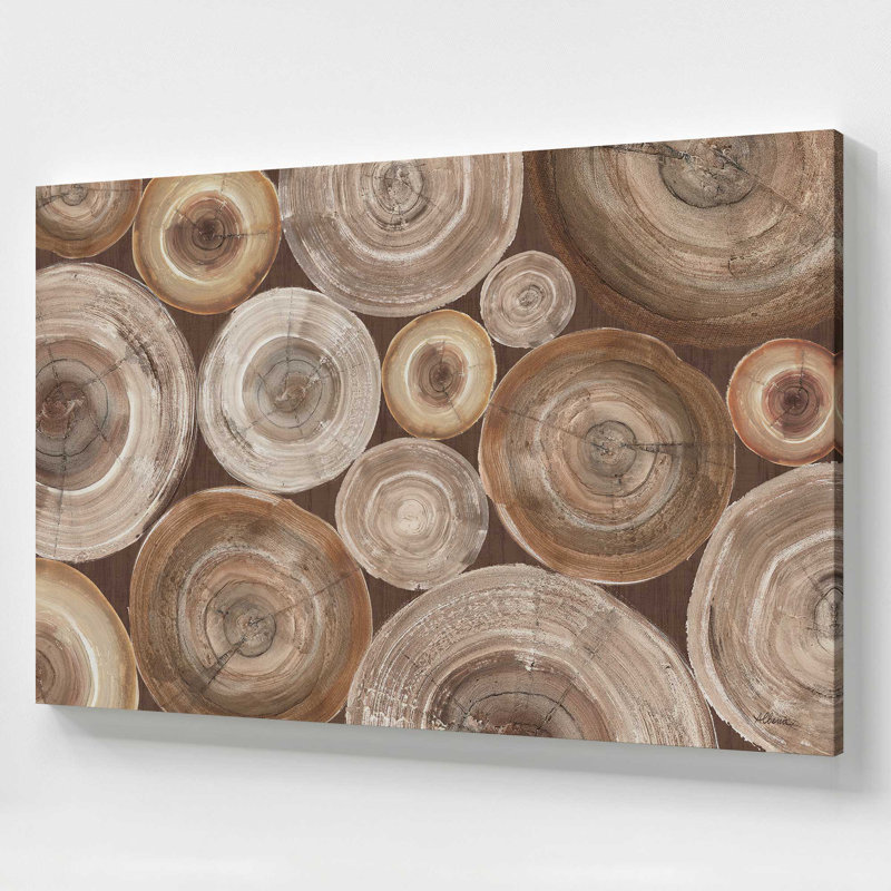 Impression d'échos en bois, 40 po x 60 po, Toile tendue