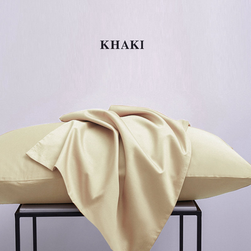Plush Brushed Microfiber Pillowcases 4 Pack - Wrinkle Fade Stain-Resistant Envelope Style 20x30 Inches​, Khaki