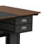 Grand bureau d'ordinateur de 63 po avec structure en acier robuste - Bureau d'écriture brun rustique pour bureau à domicile, bureau ou jeu, structure en métal noir