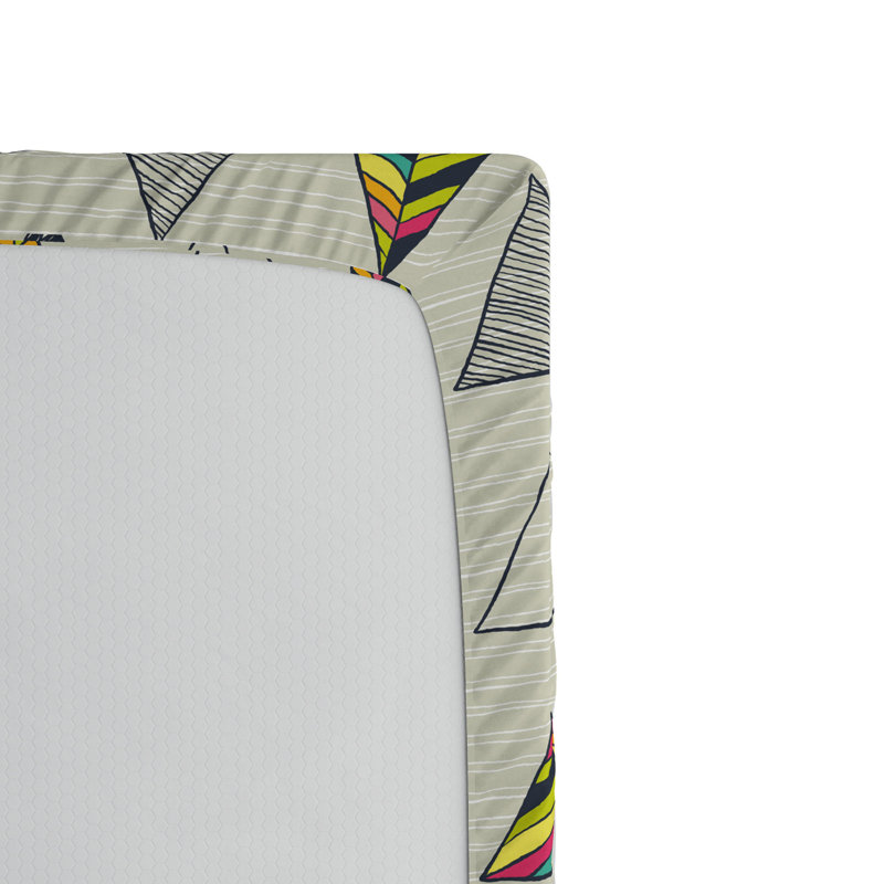 Microfiber Geometric Fitted Sheet, Full Fitted Sheet