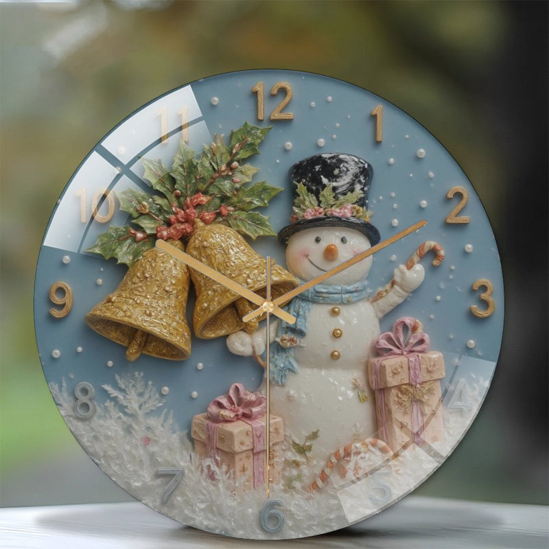 Horloge murale en verre 12 po