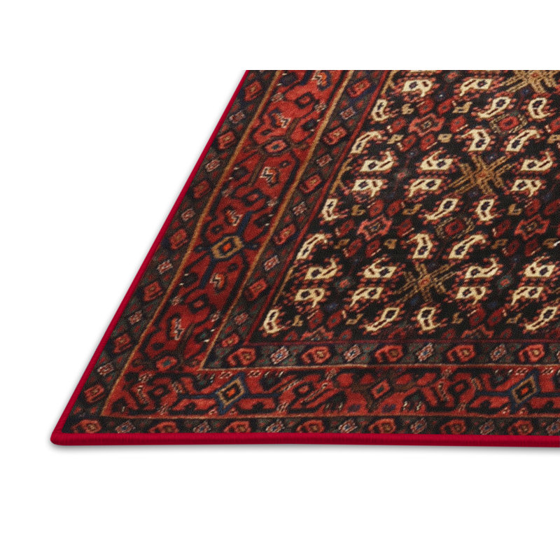Tapis oriental rouge / ivoire, Rectangle 5 pi x 8 pi