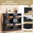 Kaelum Tipping Bucket Shoe Cabinet with 4 Flip Drawers, Rattan Doors & 2 Wall Hooks-128837884