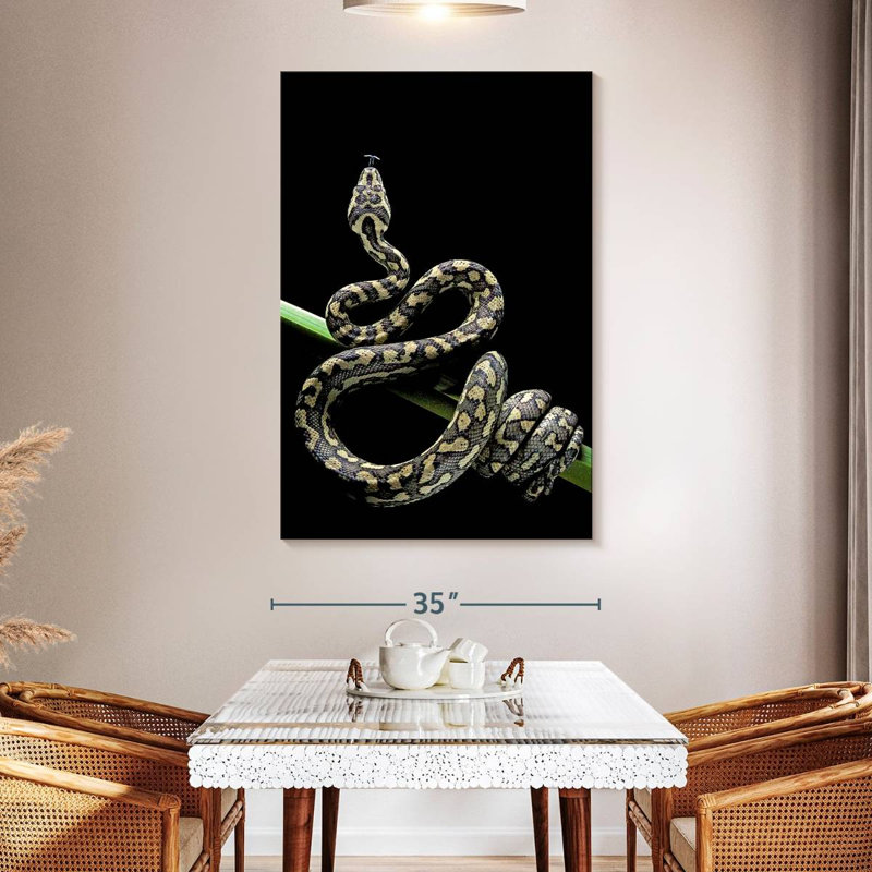 Poised Carpet Python, 24" H x 16" W