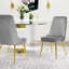 Chaise d'appoint rembourrée en velours-442841005