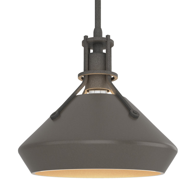 Henry with Chamfer Pendant, Natural Iron, Dark Smoke