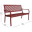 Banc de jardin en acier Roselynne-1883338641
