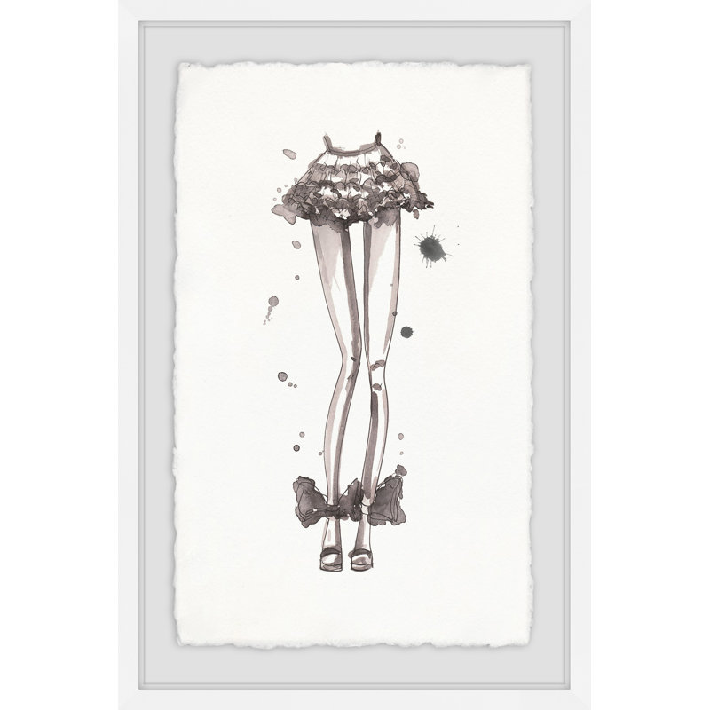 Ink Lingerie by Alison B Illustration - Single Picture Frame Print, 30 cm H x 20 cm W x 4 cm D
