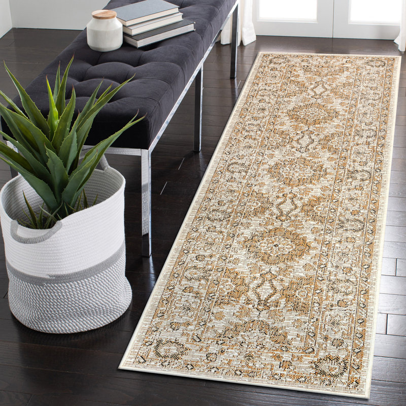 Tapis oriental tissé à la machine Kaed , Tapis de couloir 1 pi 11 po x 7 pi 6 po