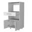 Armoire-penderie gracieuse blanche pour micro-ondes avec tiroir et rangement