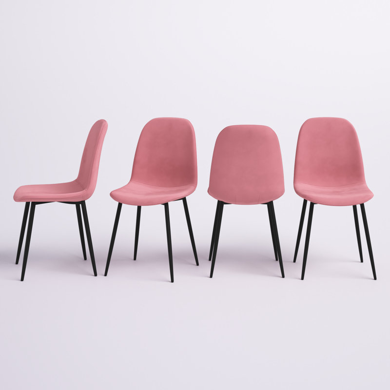 Chaise d'appoint Avion, Velours rose