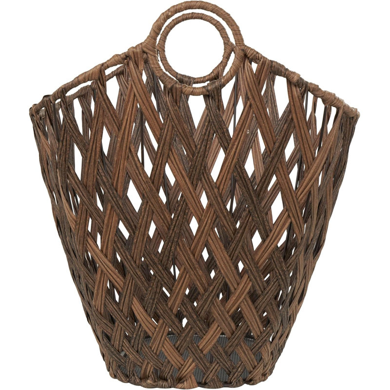 Plastic Rattan Geometric Storage Basket