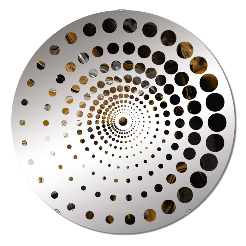 Catilin - Miroir mural spiralé, 23,6 po x 23,6 po