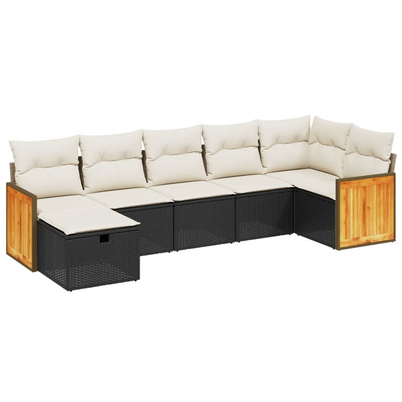 Grand canapé modulaire en rotin PE Vidaxl