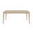 Transitional Rectangular Dining Table with Extension Leaf, Natural and Light Gray Wood Finish, Seats 8