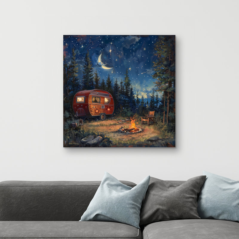 Campfire - 32"x32" art on canvas