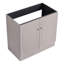 Meuble-lavabo kaki de 36 po avec porte à fermeture en douceur de conception moderne en contreplaqué non inclus avec un grand espace de rangement