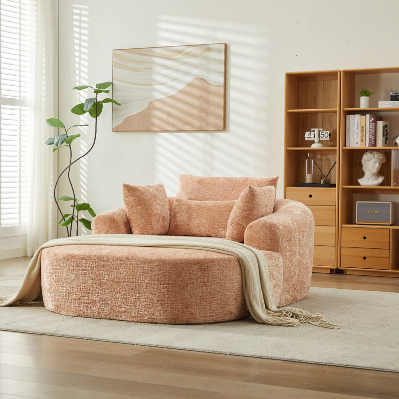 Upholstered Chaise Lounge, Pink