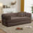 64.7" Boneless Corduroy Sleeper Sofa Bed, Modular Futon Couch, Compression Foam Sofa with 2 Pillows, No Assembly Required-76797006-79693598