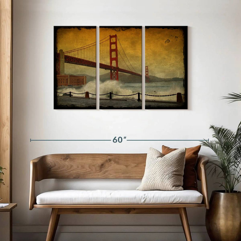 Lilie grunge, pont de San Francisco, H 28 po x l 45 po