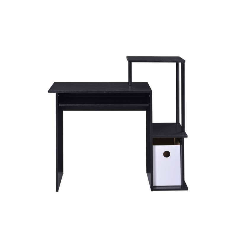 Lyphre Black Finish Computer Desk, Black