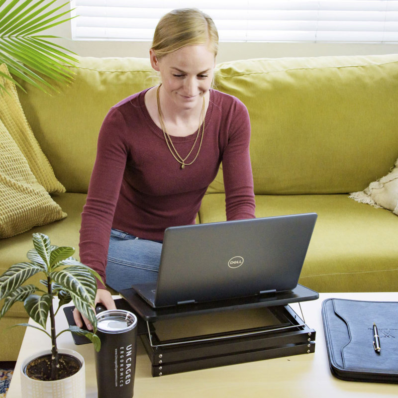 Uncaged Ergonomics® CD4 Adjustable Standing Desk Converter For Laptops