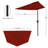 Summertime Umbrellas 3 Half Umbrella Outdoor Patio Shade - 9' Patio Umbrella with Easy Crank - Small Canopy for Balcony, Table, or Deck by Pure Garden-19445932