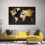 «World Map Gold Map», reproduction sur toile-92520138