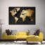 «World Map Gold Map», reproduction sur toile-92520142